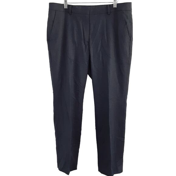 Brooks Brothers 346 Lucia Fit Slim Fit Trousers Wool Navy Blue Pleated Front 12 - Picture 1 of 11